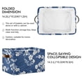 thumbnail image 2 of Yayeee 2 Pack Canvas Storage Basket with Handles for Shelves Fabric Bins Closet Organizer, Floral Ocean Waves, 2 of 8