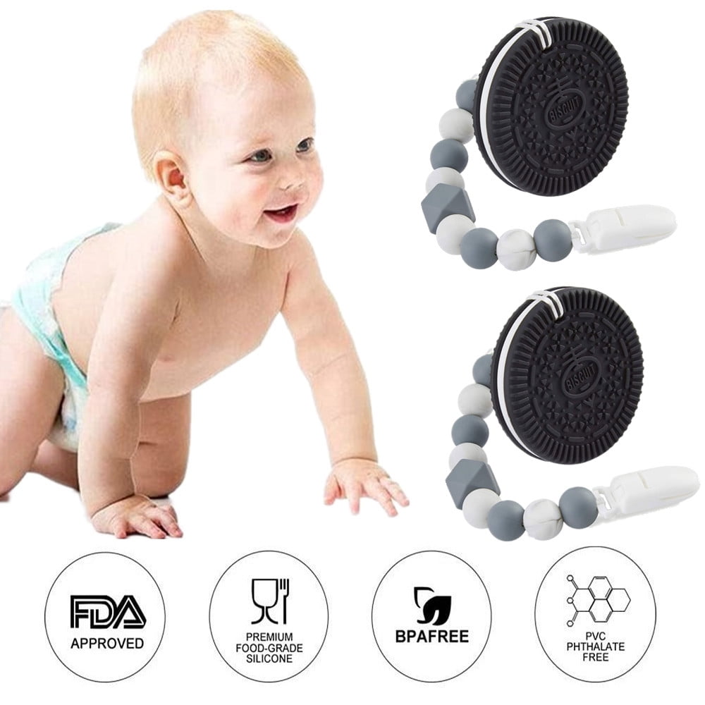 Baby Teething Toys for 36 & 612 Months Babies, Silicone Teethers with Relief Beads Binky