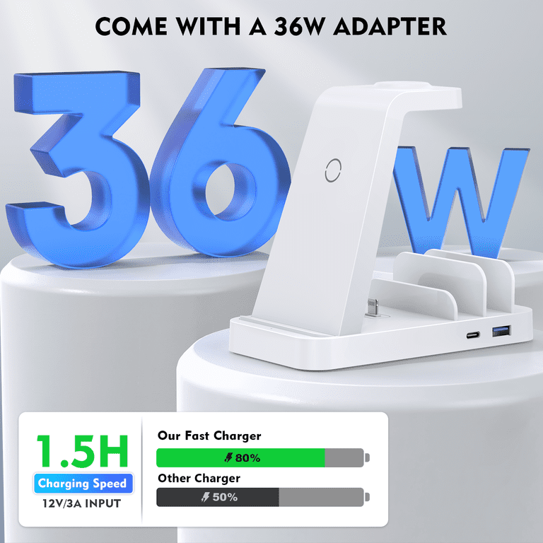 Five-in-One Wireless Charging Station White photo 4