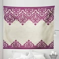 thumbnail image 1 of Turkish Pattern Tapestry, Old Fashioned Borders with Spiral and Tangled Leaves in Rococo Style, Fabric Wall Hanging Decor for Bedroom Living Room Dorm, 5 Sizes, Fuchsia Beige, by Ambesonne, 1 of 1