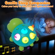 Vanmor Musical Crawling Turtle Baby Toy – Light-Up Tummy Time & Sensory Development Crawler with Breathing Night Light, Soothing Sounds, and Teether – Ideal Gift for Infants 6-12 Months & 1-2-3 Year