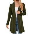 thumbnail image 1 of FAIWAD Womens Long Knit Cardigan Sweater Long Sleeve Open Front Ribbed Knit Draped Lounge Swaeter Coat, 1 of 4