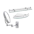 thumbnail image 1 of Esatto® Espejo Pared 20 Cms Lupa Y 2 Repisas Vidrio Kit Bel, 1 of 6