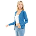 thumbnail image 6 of Made by Olivia Women's Classic Button Down Long Sleeve V-Neck Soft Knit Sweater Cardigan, 6 of 7