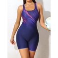 thumbnail image 3 of Charmo Women Boyleg One Piece Swimsuit Racerback Athletic Training Bathing Suit, 3 of 6