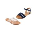 thumbnail image 1 of Combo 2 pares Sandalias para Dama Multicolor Mundo Terra Plana, 1 of 2