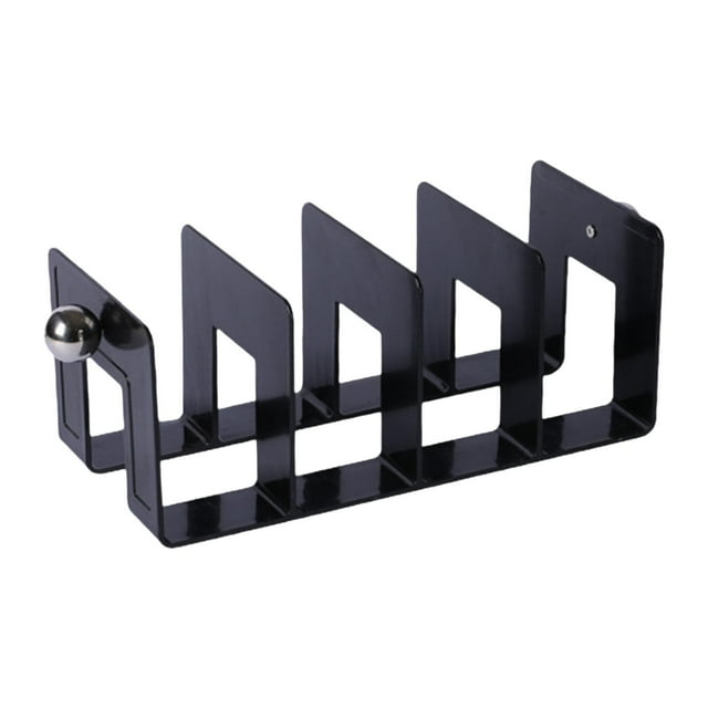 Organizador de sujetalibros de acrílico, decoración de oficina, estantería de escritorio, archivador, clasificador para estantes, libros pesados, Negro
