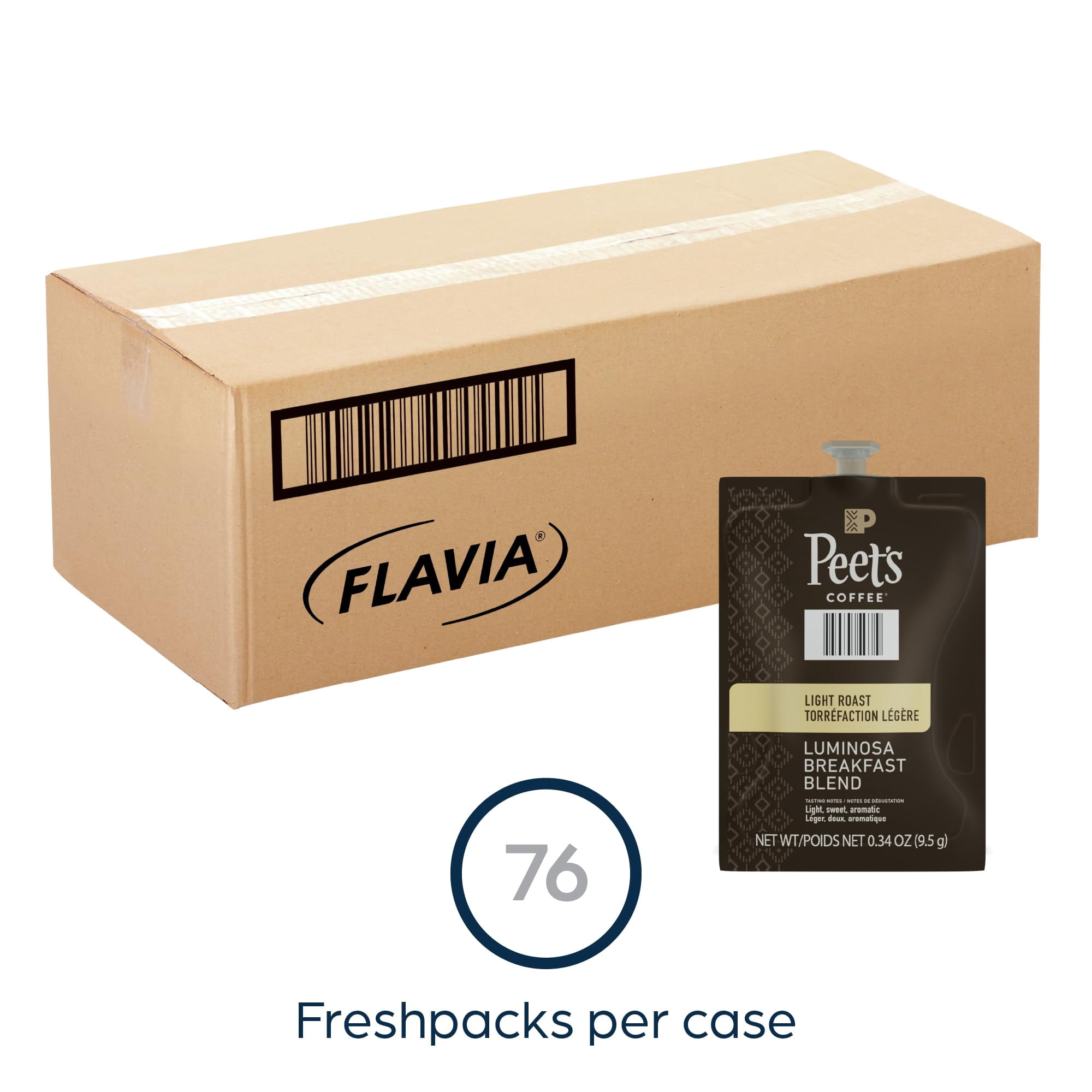 Flavia, LAV48037, Freshpack Peet's Colombia Luminosa Coffee, 76 / Carton