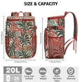 thumbnail image 3 of Palm Inspired Insulated Cooler Backpack, Leakproof Lunch Bag with Hawaiian Floral Design for Outdoor Activities, 3 of 6
