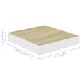 thumbnail image 3 of Estantes Flotantes para Pared Casafoyer 4 piezas Roble/Blanco 23x23.5x4 cm MDF, 3 of 4