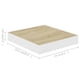 thumbnail image 3 of Estante Flotante de Pared Casafoyer en Roble/Blanco 23x23,5x3,8 cm MDF, 3 of 5