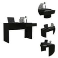 thumbnail image 3 of Boahaus Baku Modern Desk, for Adults, Black Wengue, 3 of 5