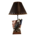 thumbnail image 3 of Patriotic Bald Eagle With American Flag Memorial Table Lamp Figurine 19" Tall, 3 of 5