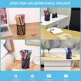 thumbnail image 5 of FloreceBien Set organizador de escritorio para útiles de hogar y oficina, accesorios con bolígrafos, lápices, etc., plateado, 5 of 5
