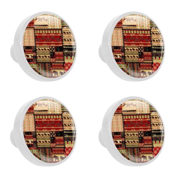 4 Pcs Elephant Knobs for Kitchen Cabinet Cupboard Dresser Bookcase Drawer Pulls Handles Round Home Decor