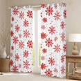 thumbnail image 2 of Homewish Red Christmas Snowflake Blackout Curtains Set of 2 (52x84 Each), Dreamy Fairy Tale Window Curtains, Teens Kids Boys Girls Curtains and Drapes, Living Room Curtains Decor, 2 of 6