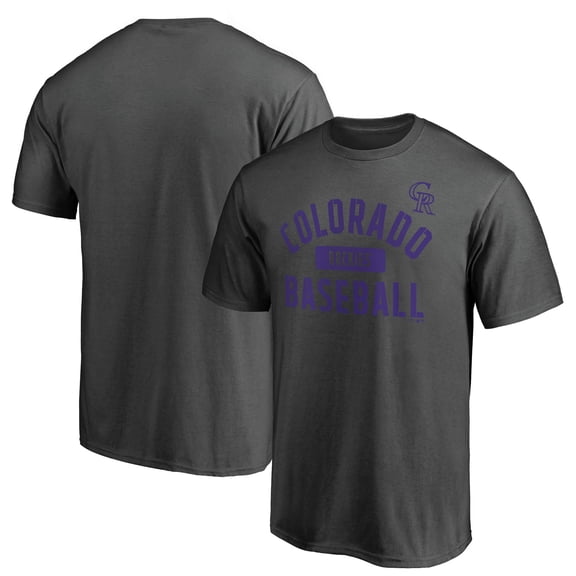 Men's Charcoal Colorado Rockies Iconic Primary Pill T-Shirt