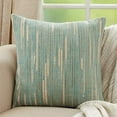 thumbnail image 2 of Fennco Styles Striped Woven Decorative Cotton Throw Pillow 20" W x 20" L - Blue Square Cushion for Home, Couch, Bedroom, Living Room and Office Décor, 2 of 5