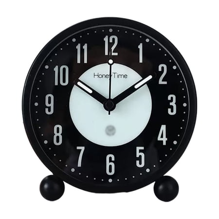 Silent Rechargeable Alarm Clock for Bedroom Desk Travel