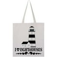 thumbnail image 3 of Inktastic I Love Lighthouses Tote Bag, 3 of 4