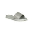 thumbnail image 1 of Bamboo Woven Design Metallic Rhinestone Slide Sandal 20246, 1 of 6