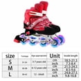 thumbnail image 2 of Patins à Roulettes 2 en 1, Patins à Roue Lumineux Adaptables avec Interrupteur à une Ou Double Rangée pour Enfants et Adultes, 2 of 8