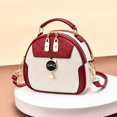 thumbnail image 4 of Bolso de hombro Fashion Clash para mujer, estilo coreano, con correa ancha, bandolera para niñas, sencillo y bonito, bolso pequeño, redondo, de metal., 4 of 4