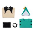 thumbnail image 3 of Women's Witch Costume Sets Magic Academy Sorceress Green Cape Dress Outfit Set with Witch Hat Halloween Fancy Dress Party Cosplay Costumes, 3 of 8