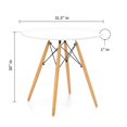 thumbnail image 3 of 30" White And Natural Manufactured Wood And Solid Wood Dining Table, 3 of 6