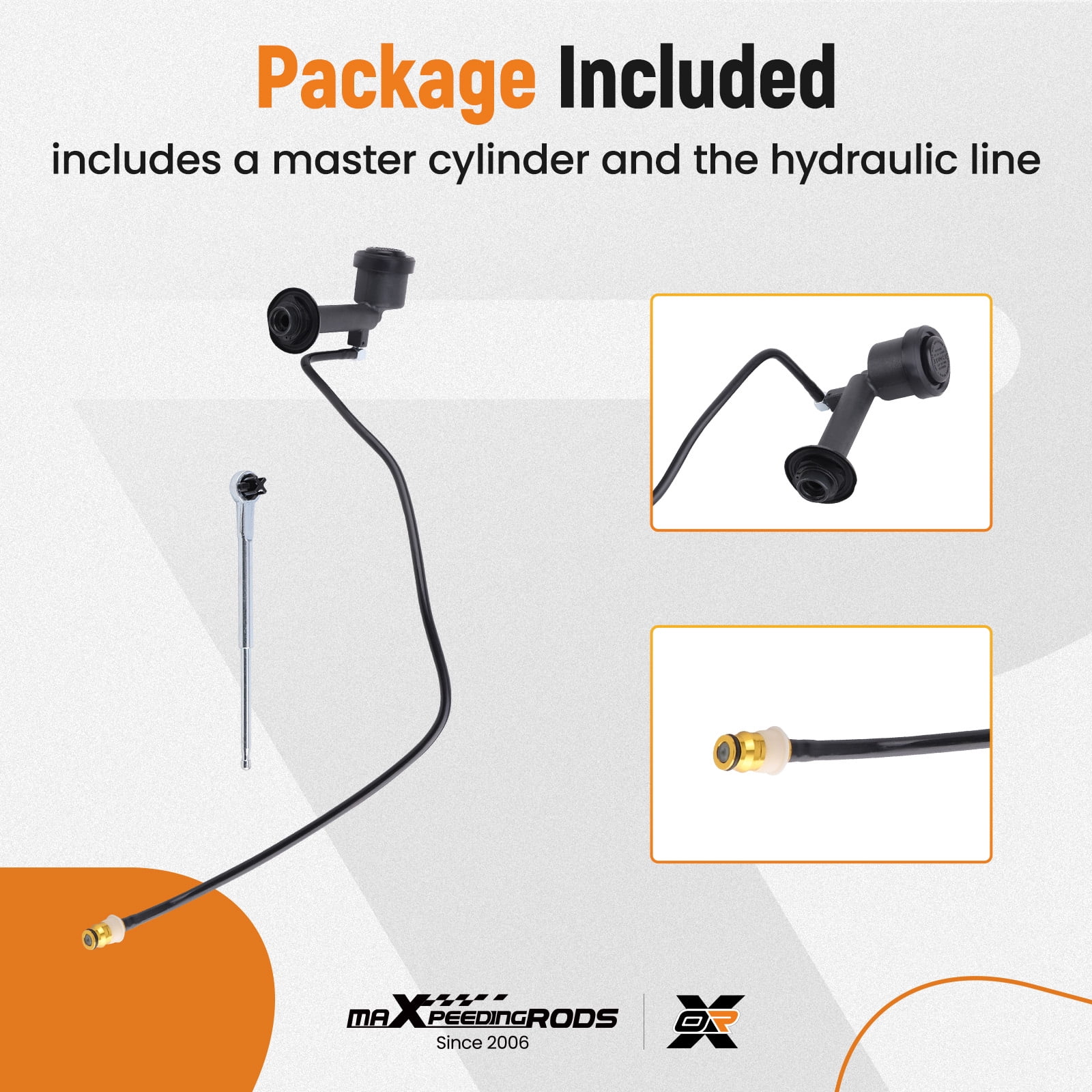 maXpeedingrods Clutch Master Cylinder and Line Assembly for Chevrolet S10, for GMC Sonoma 1998-2003 2.2L L4, Replace 5207818 15718351