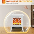 thumbnail image 5 of HOMCOM Electric Fireplace Heater, Fireplace Stove with Realistic LED Flames and Logs and Overheating Protection, 750W/1500W, White, 5 of 9