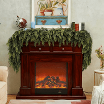 6FT Artificial Christmas Garland-Real Touch Cedar Garland Christmas Decorations Soft and Lush Faux Pine Garlands for Mantle, Table, Stairs, Doorframe, Fireplace Indoor Outdoor Holiday Decorations