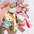 thumbnail image 2 of ZY2470C nuevo estilo clásico Anime dibujos animados Sanrio Hello kitty llaveros 3D regalo para adolescentes mochila ornamento muñeca colgante llavero, 2 of 4