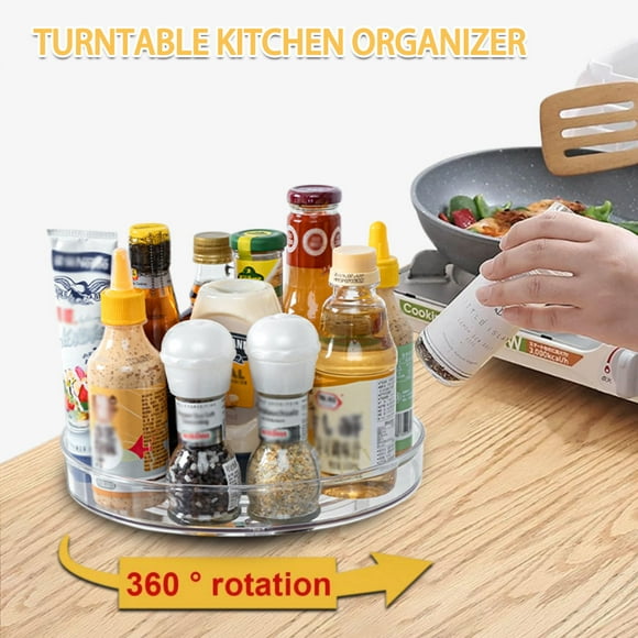 Willstar Cabinet Turntable Organizer Kitchen Spice Rack Holder Pantry Kitchen Cupboard Storage Tray Holder