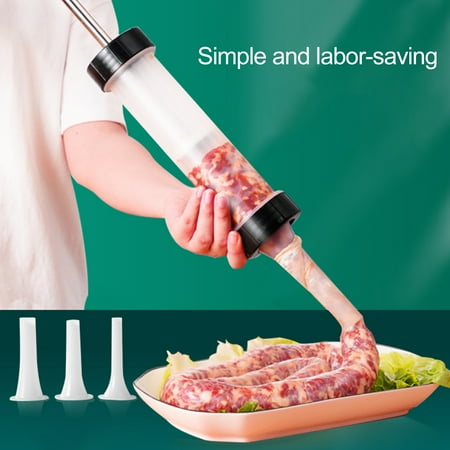 

Mightlink 1 Set Sausage Stuffer Machines Food Grade Manual Fast Sausage Stuffer Maker for Kitchen Home