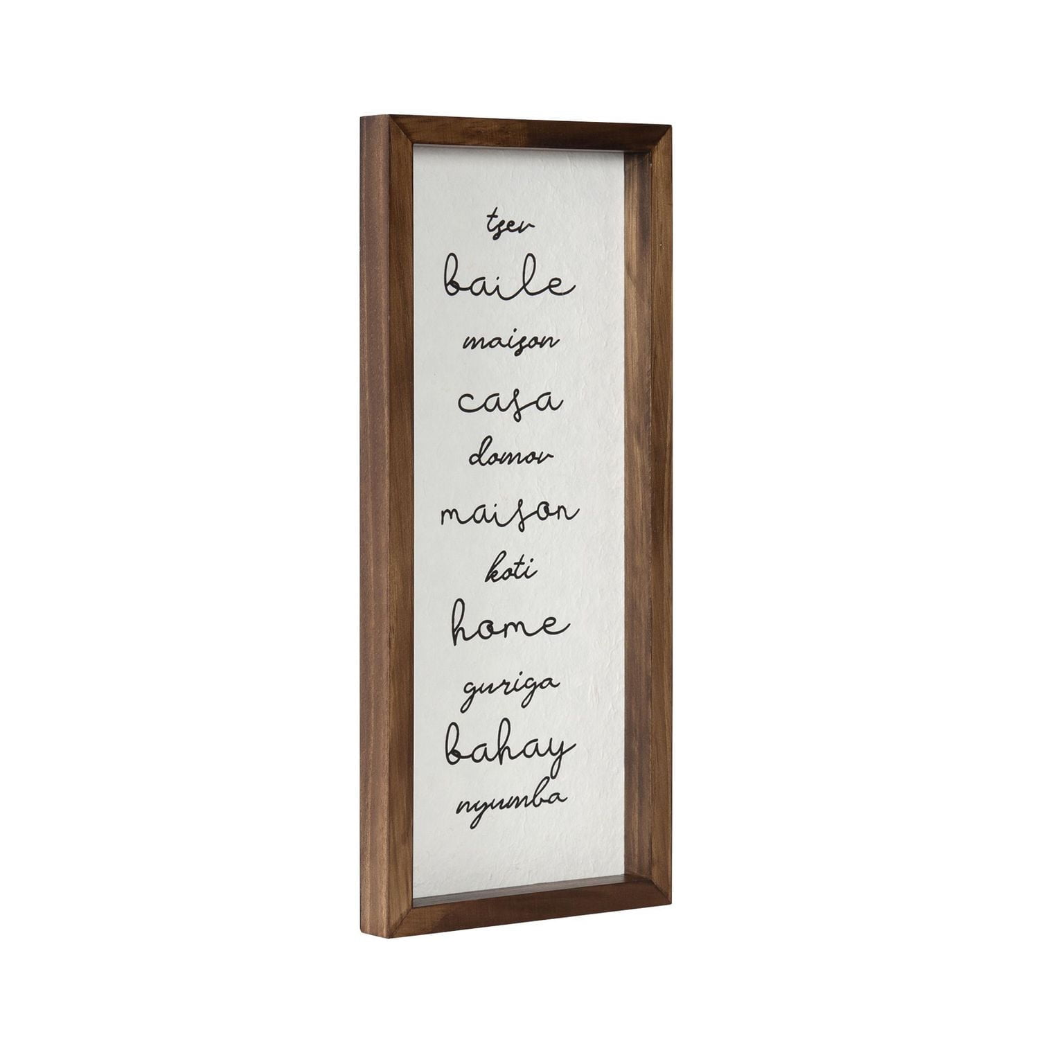 Art typographique encadré Home de Hometrends