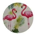 thumbnail image 2 of JEUXUS Tropical Flamingo Pink Fitted Elastic Table Cover for Round Table, Waterproof Oil Proof Tablecloth for Indoor Outdoor Picnic Camping Party Green Leaves, 2 of 7