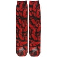 thumbnail image 1 of Butterfly Red Pattern Sublimated Socks, 1 of 1