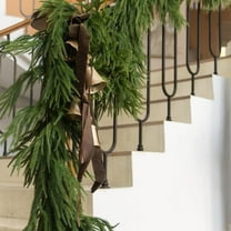 KeirineCC 1 Pcs 4 Ft Artificial Norfolk Pine Garlands,Real Touch Winter Pine Garland,Green Artificial Greenery Garland for Table,Mantle,Wall,Indoor,Outdoor Christmas Decorations