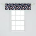 thumbnail image 2 of Ambesonne Bohemian Window Valance, Ombre Lotus and Crescent, 42" x 12", Dark Blue Grey and Multicolor, 2 of 3