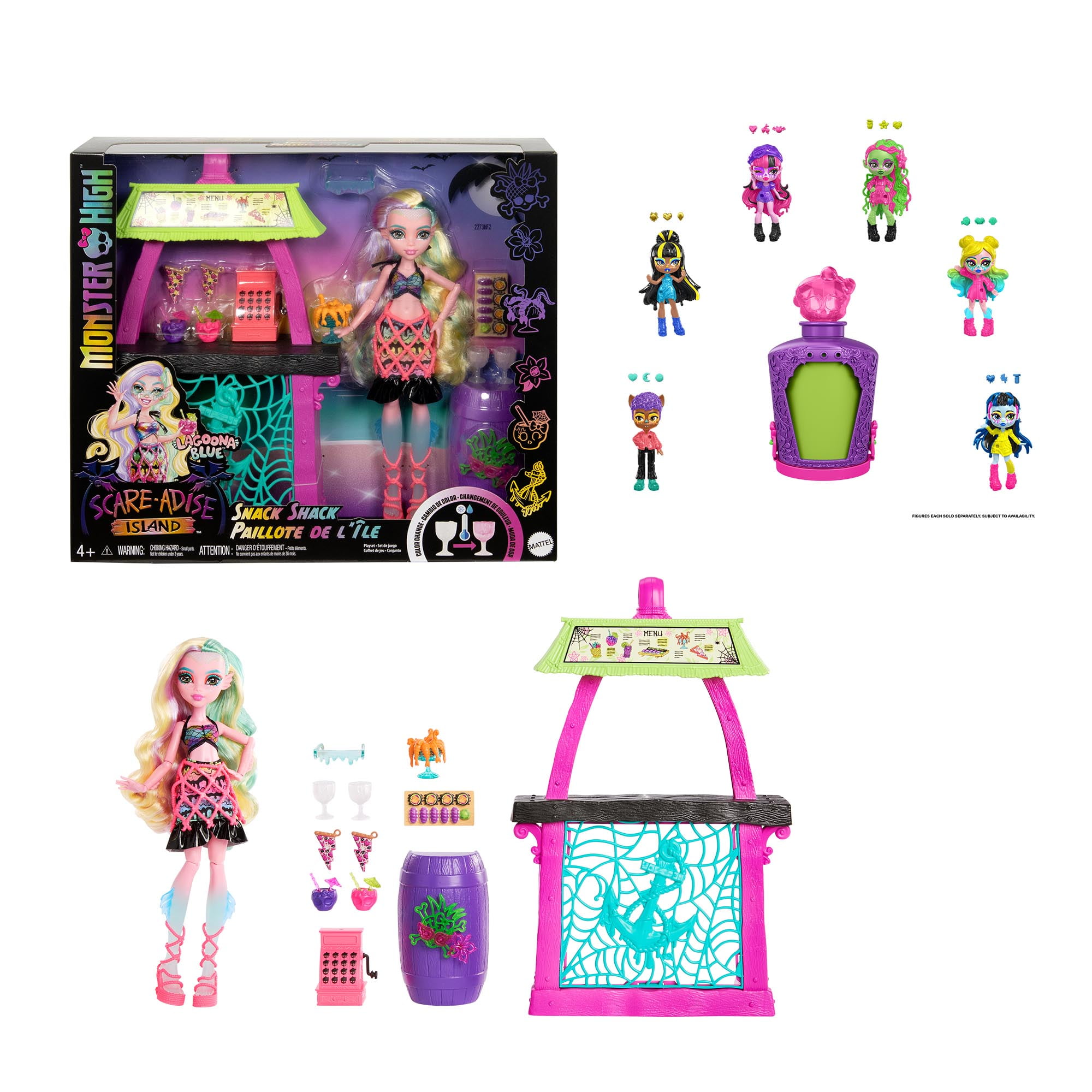 Monster High Potions Mini Dolls, Surprise Character Figures with Water Reveal (Characters May Vary)