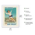 thumbnail image 2 of Sun Valley Resort Idaho - Summer Ice Skating - Vintage Travel Poster by William & Kenneth Willmarths c.1941 - Japanese Unryu Rice Paper Art Print (Unframed) 17 x 22 in, 2 of 4