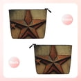 thumbnail image 2 of Makeup Bag Small Cosmetic Bags for Women Travel Toiletry Bag Zipper Pouch Purse Organizer Pouches, Rusty Stars Primitive Country Rustic Vintage, 2 of 7