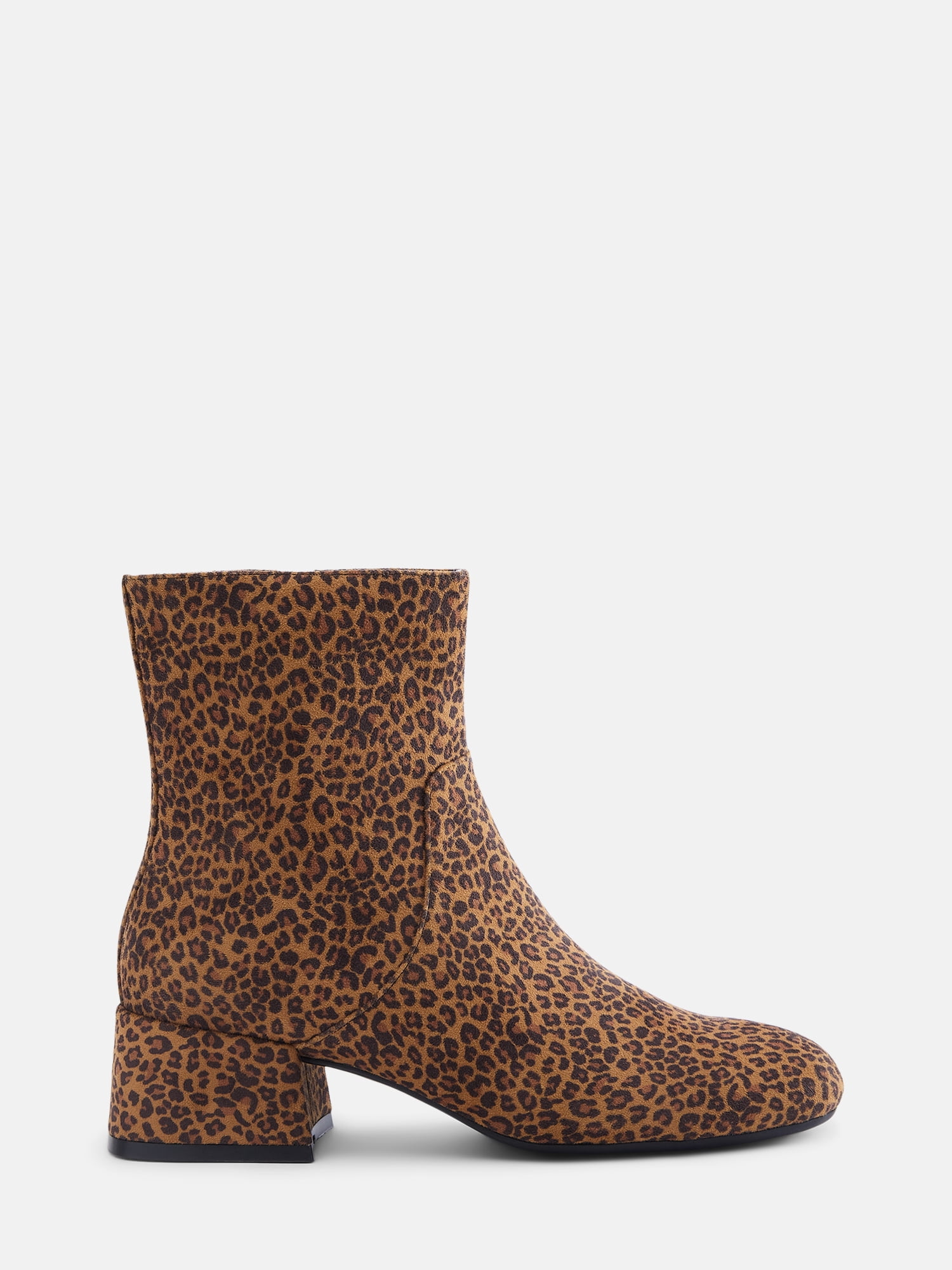 Scenario Women's Faux Leather Ankle Booties with Block Heel