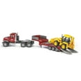 thumbnail image 2 of Bruder 1/16 Mack Granite Flatbed Truck w/ Low Loader & JCB Loader Backhoe 02813, 2 of 3
