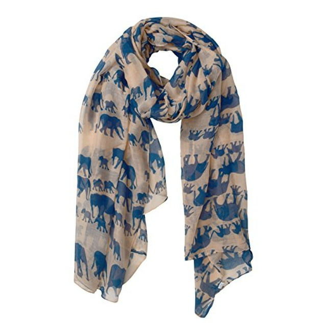 Peach Couture Chic Trendy Lightweight Animal Print Elephant Wrap Scarf Shawl