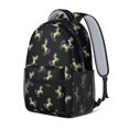thumbnail image 2 of Unicorn and Green Black Pattern Backpack for School, Cute School Bag with Adjustable Shoulder Straps and Padded Back, 15.3"x11"x6.7", 2 of 5