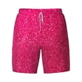 thumbnail image 4 of Lsque Mens Swim Trunks Rose Red Glitter Pattern - Bathing Suit Compression Liner - Beach Swim Shorts Swimwear - (S-3XL) - Stretch Quick Dry -X-Large, 4 of 9