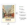 thumbnail image 2 of Paris France - Butte Montmartre - Basilica of the Sacré-Cœur - Vintage Travel Poster by Maurice Utrillo c.1953 - Bamboo Fine Art 290gsm Paper (Unframed) 12x16in, 2 of 4