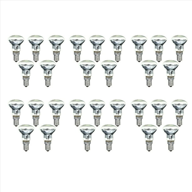 LáMpara de Lava de Repuesto E14 R39 30W Tornillo en Bombilla Reflector Transparente Bombillas de Luz Puntual Lava Incandescente 30 Piezas
